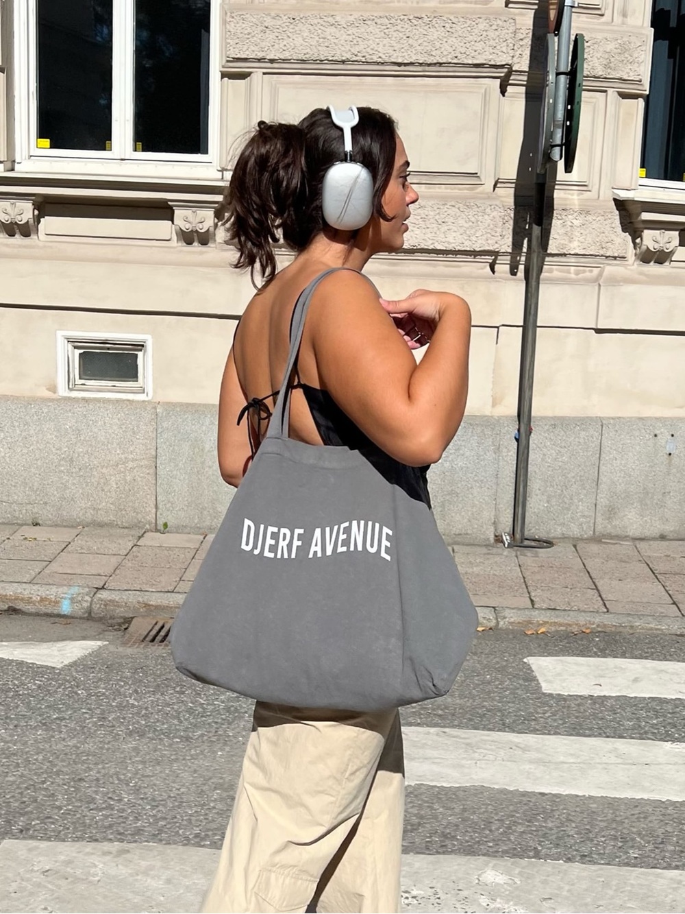 Djerf Avenue Washed Gray Tote Bag